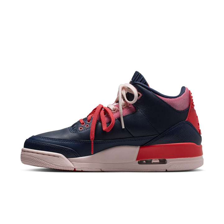 Air Jordan 3 Retro Wmns (Obsidian/Chalk-Track Red)
