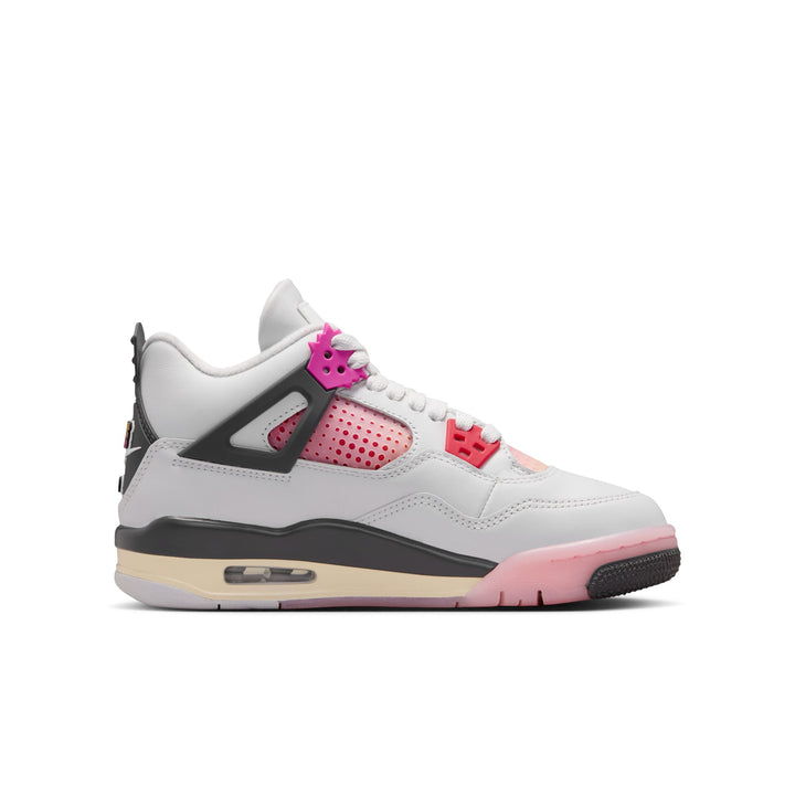 Air Jordan 4 Retro "Comic" (GS) Off White/Fire Pink-Anthracite)