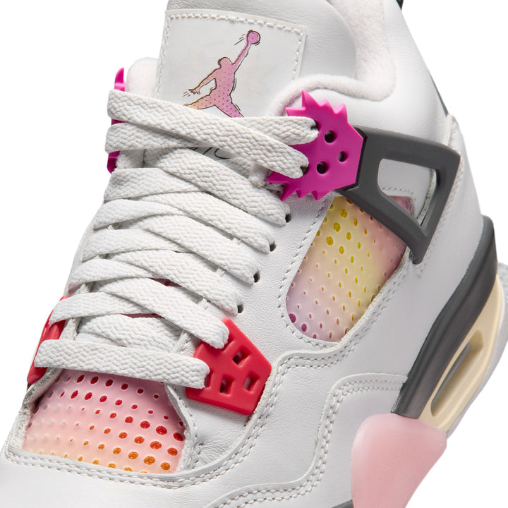Air Jordan 4 Retro "Comic" (GS) Off White/Fire Pink-Anthracite)