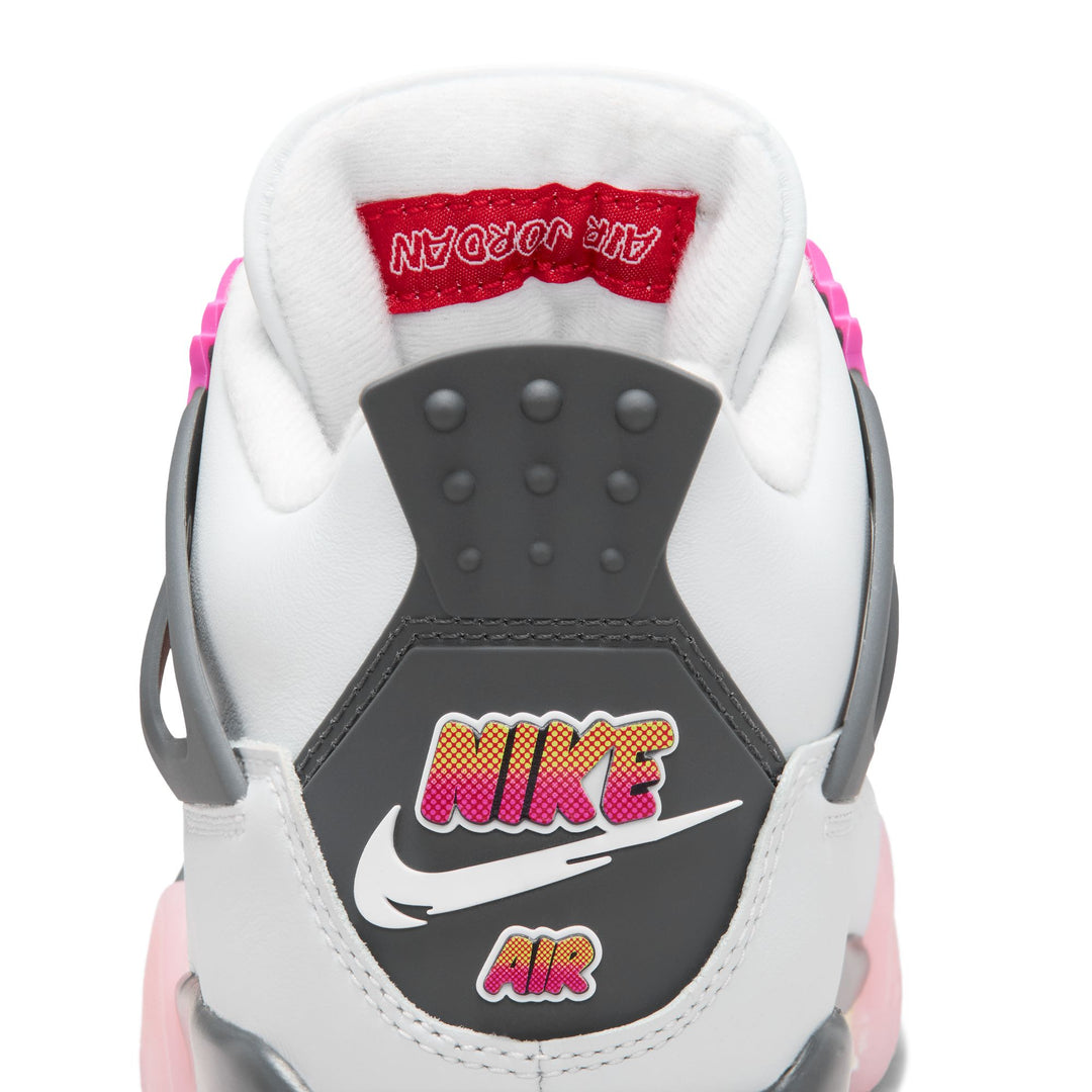 Air Jordan 4 Retro "Comic" (GS) Off White/Fire Pink-Anthracite)