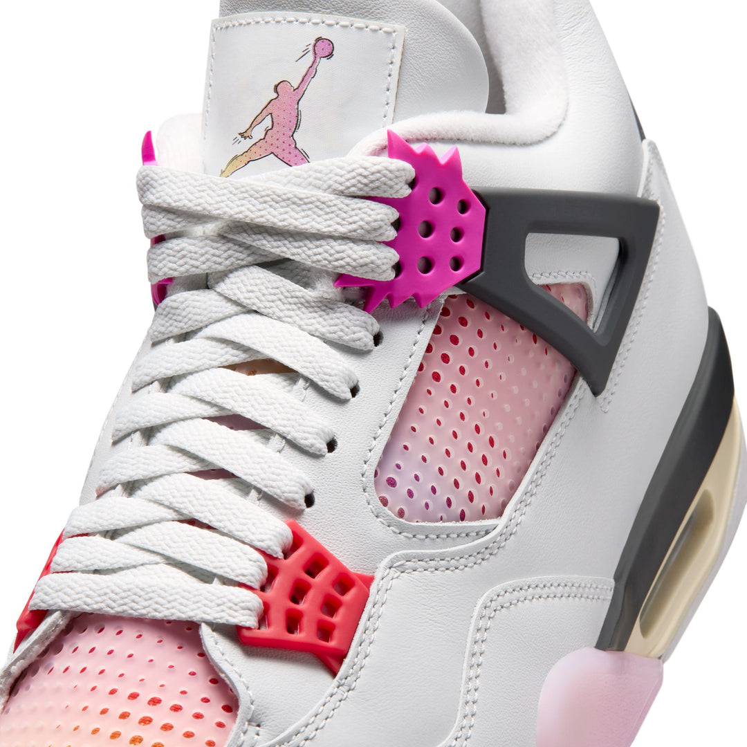 Air Jordan Retro 4 "Comic" (Off White/Fire Pink-Anthracite)