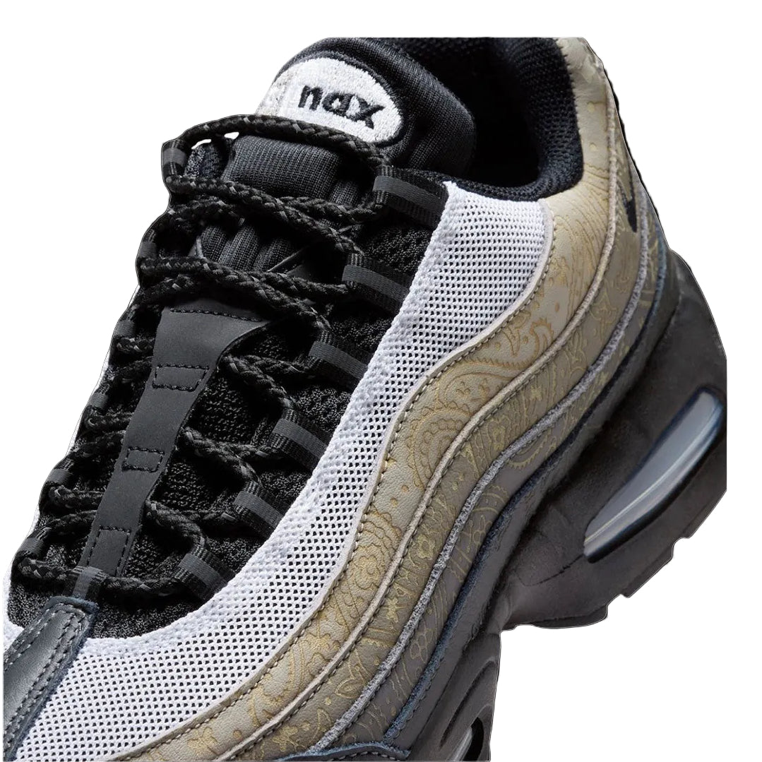 Nike Air Max 95 Big Bubble Leather "Paisley" (White/Black-Lt Graphite-Lt Charcoal)