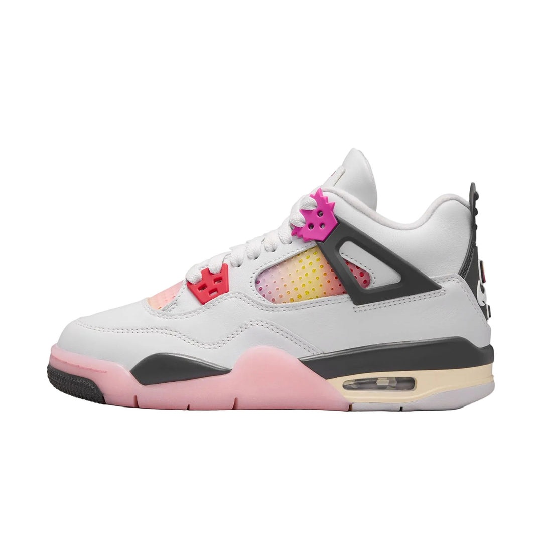 Air Jordan 4 Retro "Comic" (GS) Off White/Fire Pink-Anthracite)