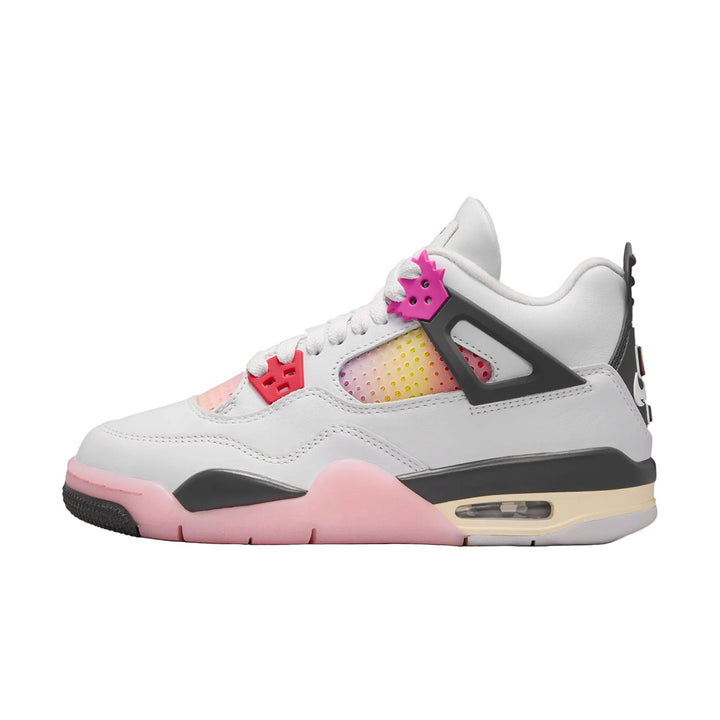 Air Jordan 4 Retro "Comic" (GS) Off White/Fire Pink-Anthracite)